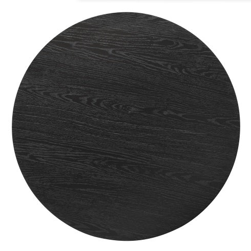 Top view of Shopi Vella modern solid wood coffee table with dark wood grain texture