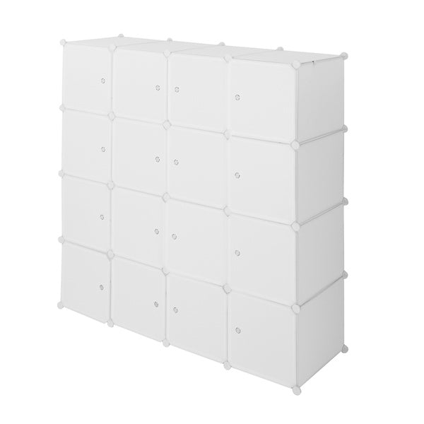 Shopi Vella portable wardrobe with shelves in white modular design for organized clothing storage
