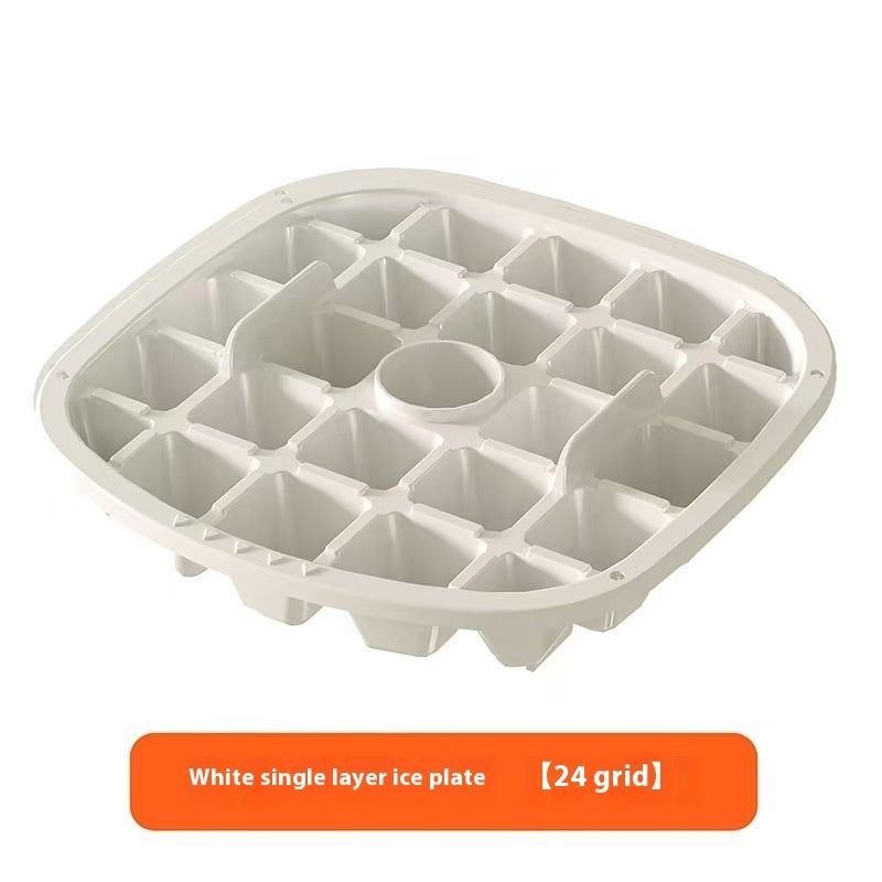 Shopi Vella white food grade plastic ice tray with 24 grid single layer for kitchen storage