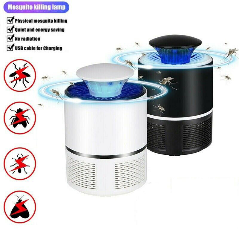 Shopi Vella electric mosquito killer lamp in white and black with USB charging and mosquito repellent features