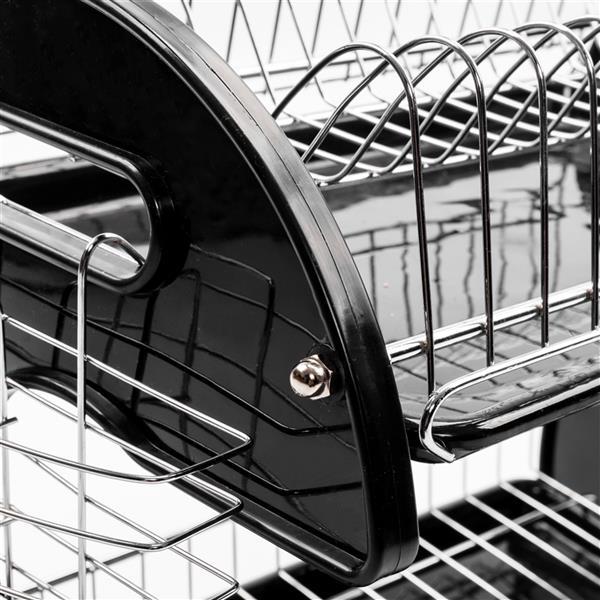 Shopi Vella multi functional bowl rack for kitchen with sturdy metal and black plastic frame