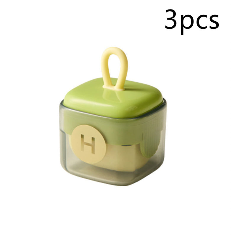 Shopi Vella multi-functional cleaning roller in green and beige with compact storage container