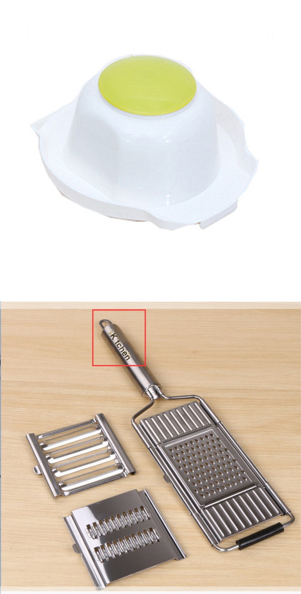 Shopi Vella multifunctional food safety rack and stainless steel cooking tools with multiple grater attachments