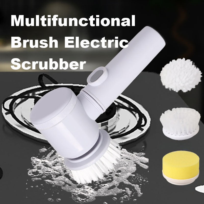 Shopi Vella rechargeable dishwashing brush electric scrubber with multiple brush heads for cleaning