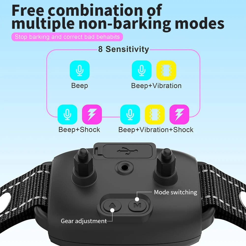 Shopi Vella rechargeable bark stopper for dogs with adjustable sensitivity and multiple non-barking modes