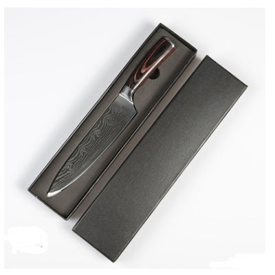 Shopi Vella multipurpose chef slicing knife with wooden handle in black gift box