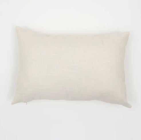 Plain beige pillow case by Shopi Vella suitable for a floral decorative throw pillow