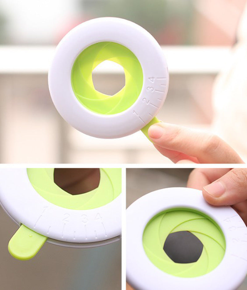 Shopi Vella pasta portion control tool in white and green for accurate pasta servings