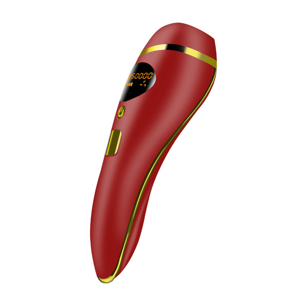 Red and gold permanent hair removal equipment device with digital display and control button