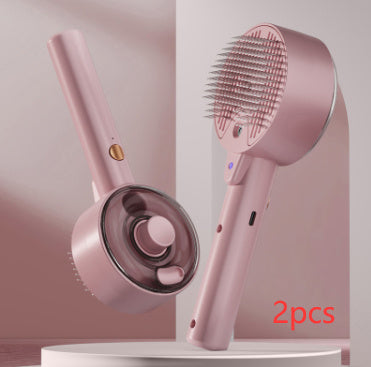 Shopi Vella pink pet hair remover brush set with ergonomic handle and fine bristles for pet grooming