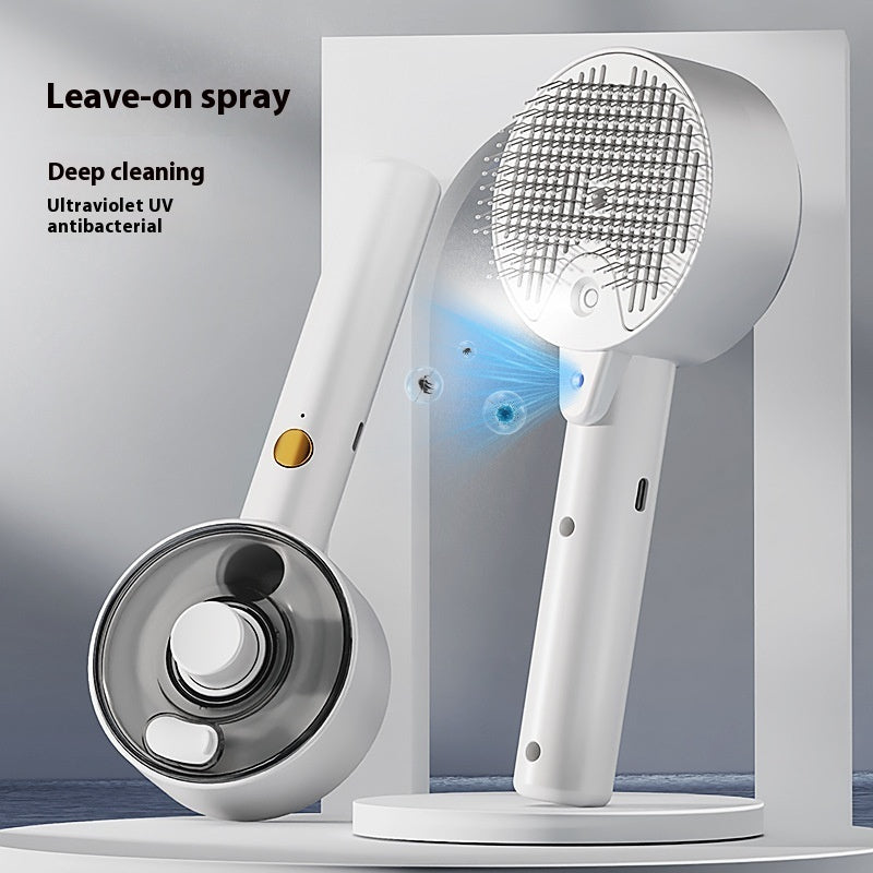 Shopi Vella pet hair remover brush with ultraviolet UV antibacterial leave-on spray for deep cleaning