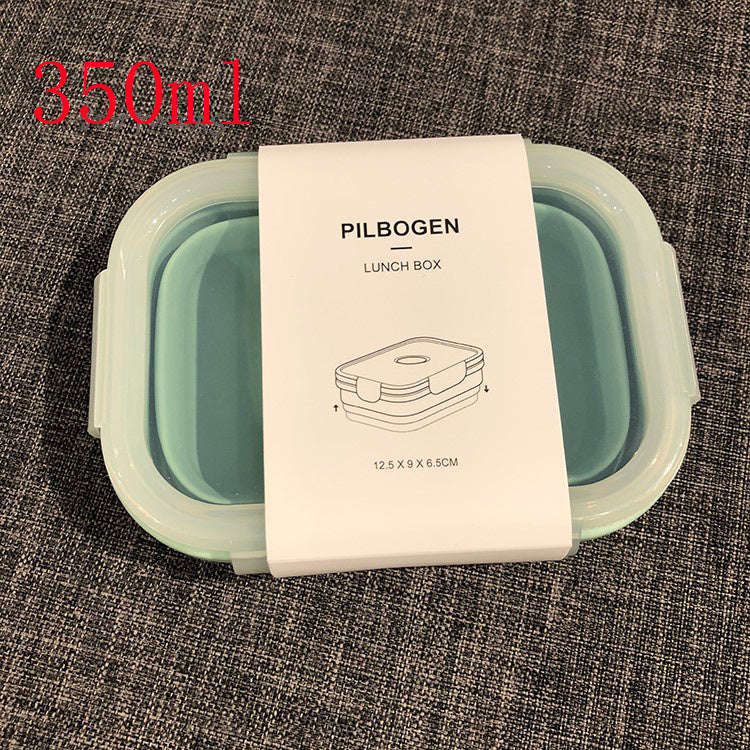 Shopi Vella silicone lunch box in mint green with airtight lid for food storage