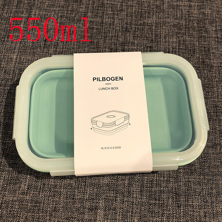 Shopi Vella silicone lunch box in light green with white sealing lid and 550ml capacity