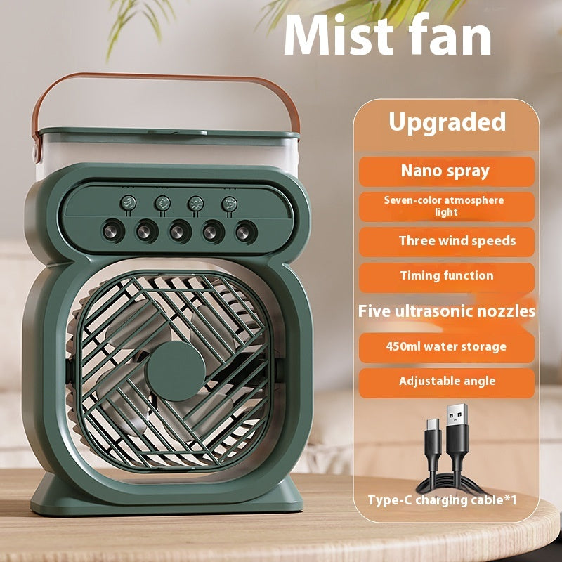 Shopi Vella portable air conditioner for home office mist fan with nano spray and three wind speeds