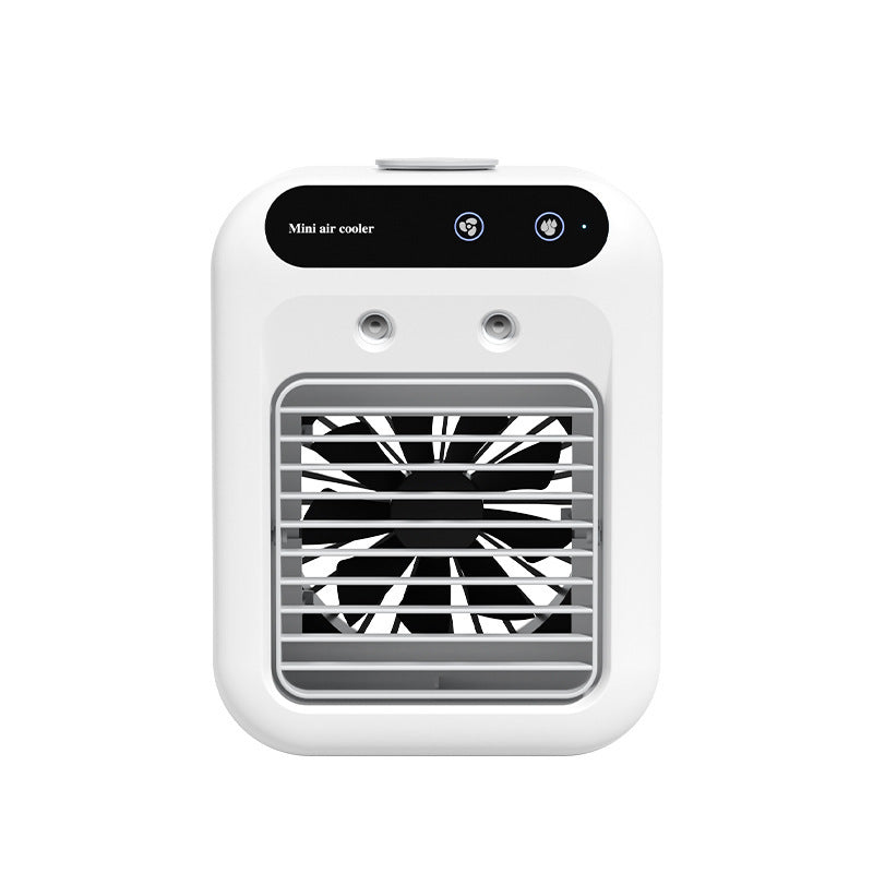 Shopi Vella portable air cooler for room with compact white design and front fan grille