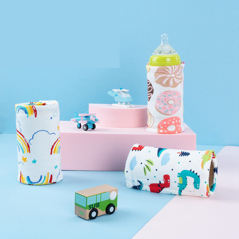 Shopi Vella portable baby bottle warmer with colorful patterns for easy baby bottle heating on the go