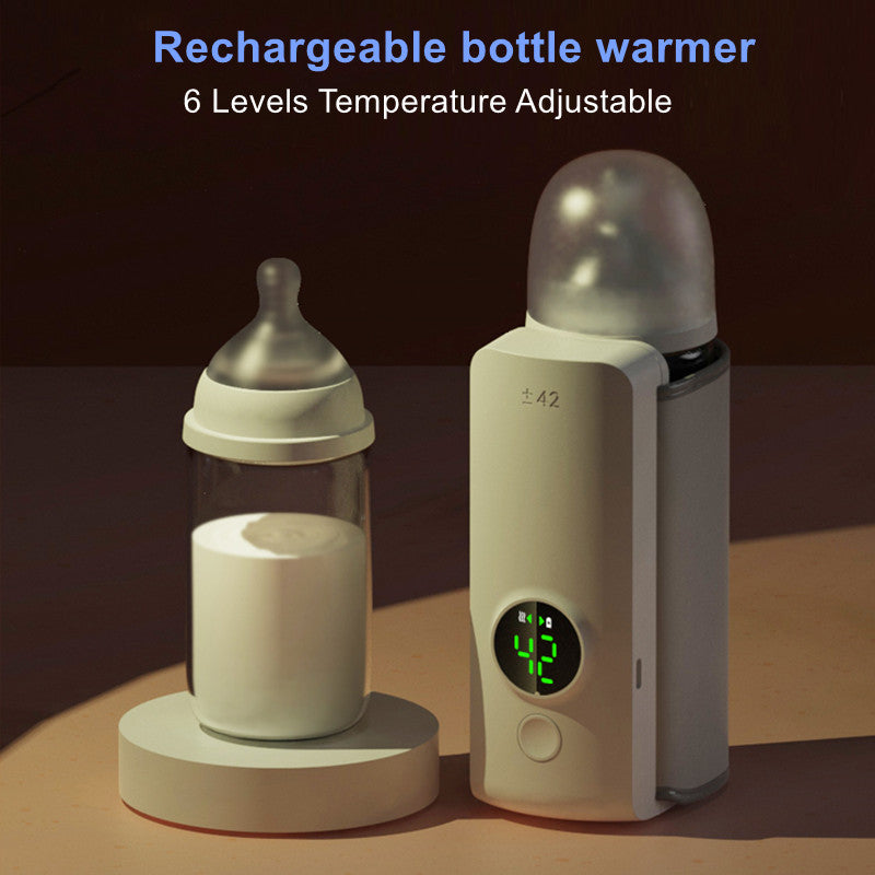 Shopi Vella portable baby bottle warmer with rechargeable design and 6 levels temperature adjustable