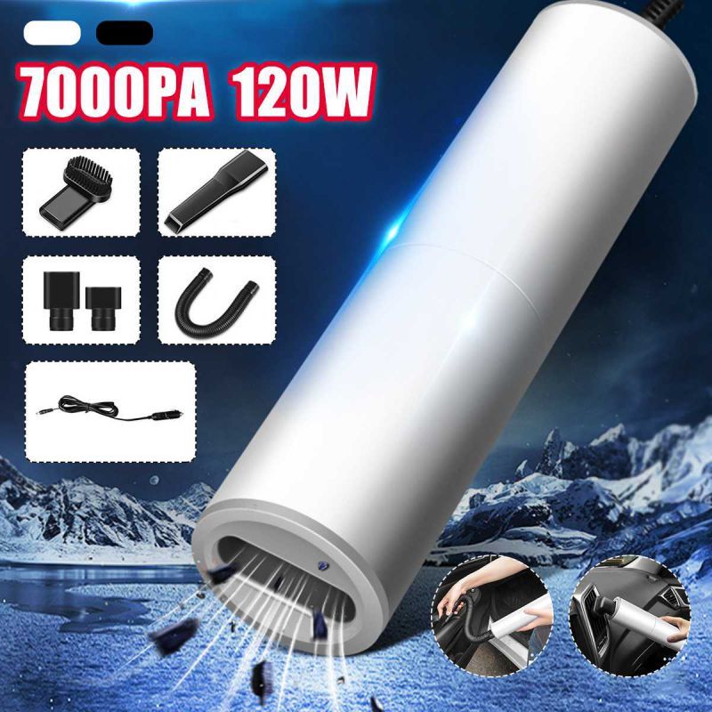 Shopi Vella portable car vacuum cleaner with 7000PA suction and accessories for efficient car cleaning
