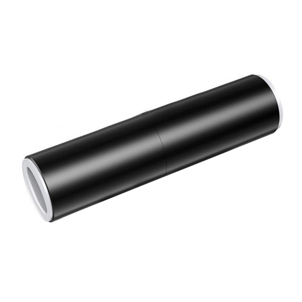 Shopi Vella sleek black portable car vacuum cleaner with cylindrical compact design for easy storage