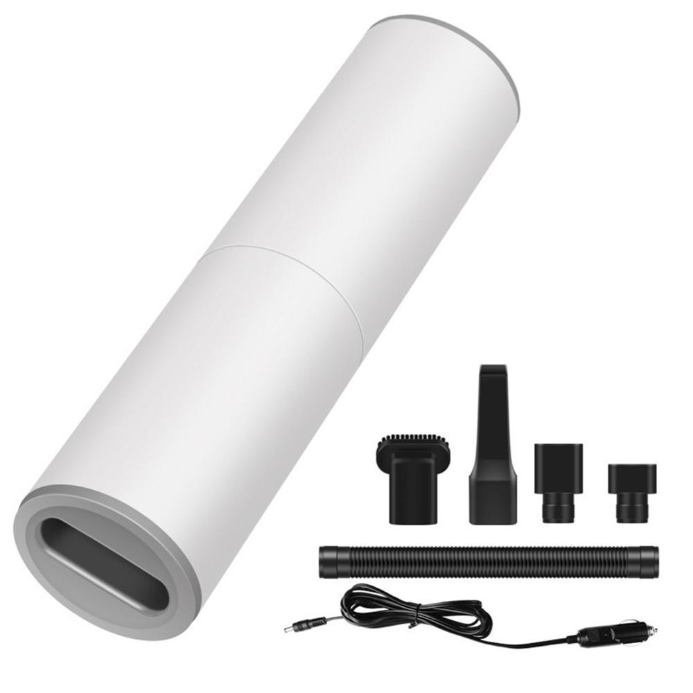 Shopi Vella portable car vacuum cleaner with multiple attachments and a charging cable for efficient car cleaning
