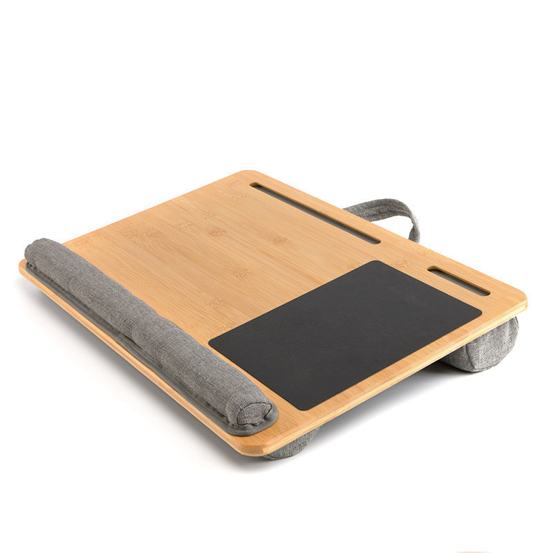 Shopi Vella portable computer desk for home with bamboo surface and cushioned wrist rest