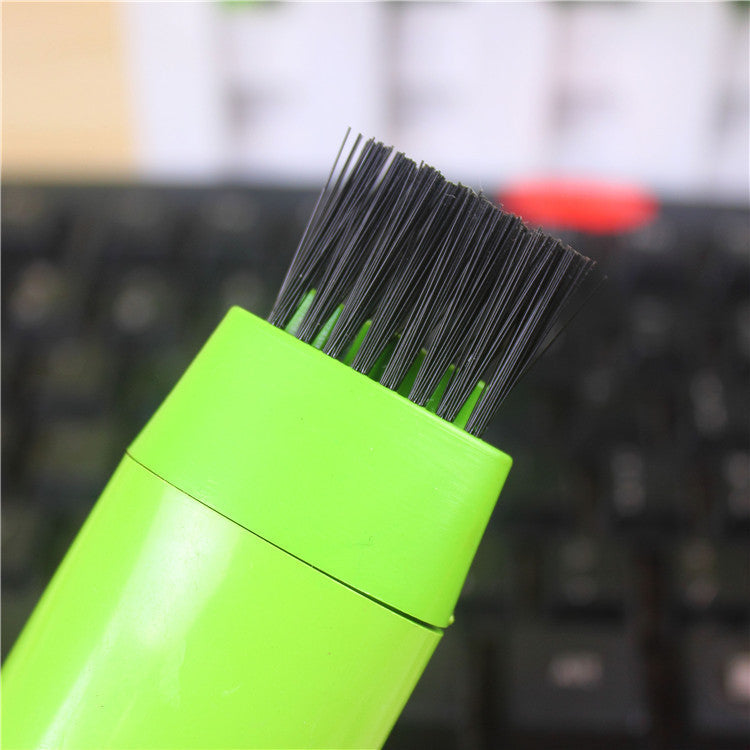 Shopi Vella green portable computer keyboard brush with fine bristles cleaning keyboard dust