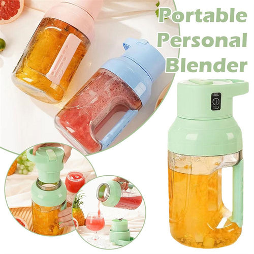 Shopi Vella portable electric juicer blender in pastel colors for kitchen storage and personal use