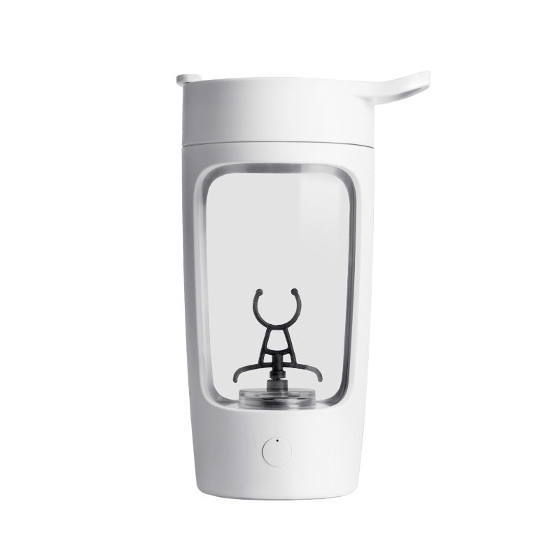 Shopi Vella white portable juice blender with clear blending chamber and lid for easy storage