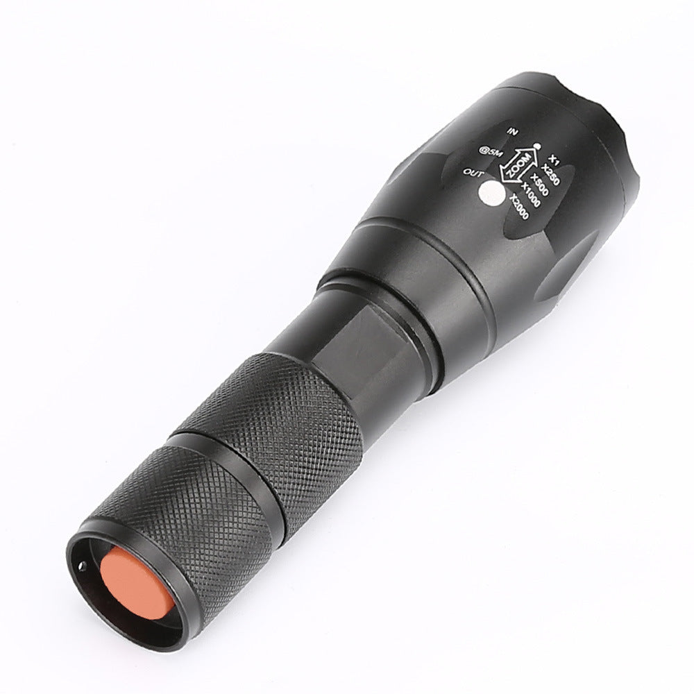 Shopi Vella portable mini LED flashlight with adjustable focus and textured grip for home storage