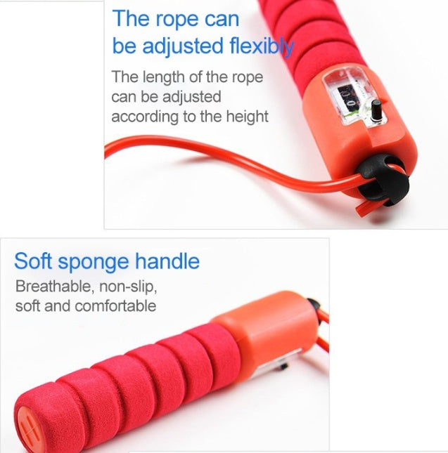 Shopi Vella portable sports training skipping rope with adjustable length and soft sponge handle