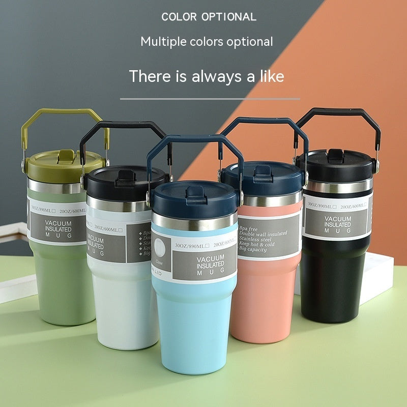 Shopi Vella portable stainless steel travel mug in multiple colors with vacuum insulated design