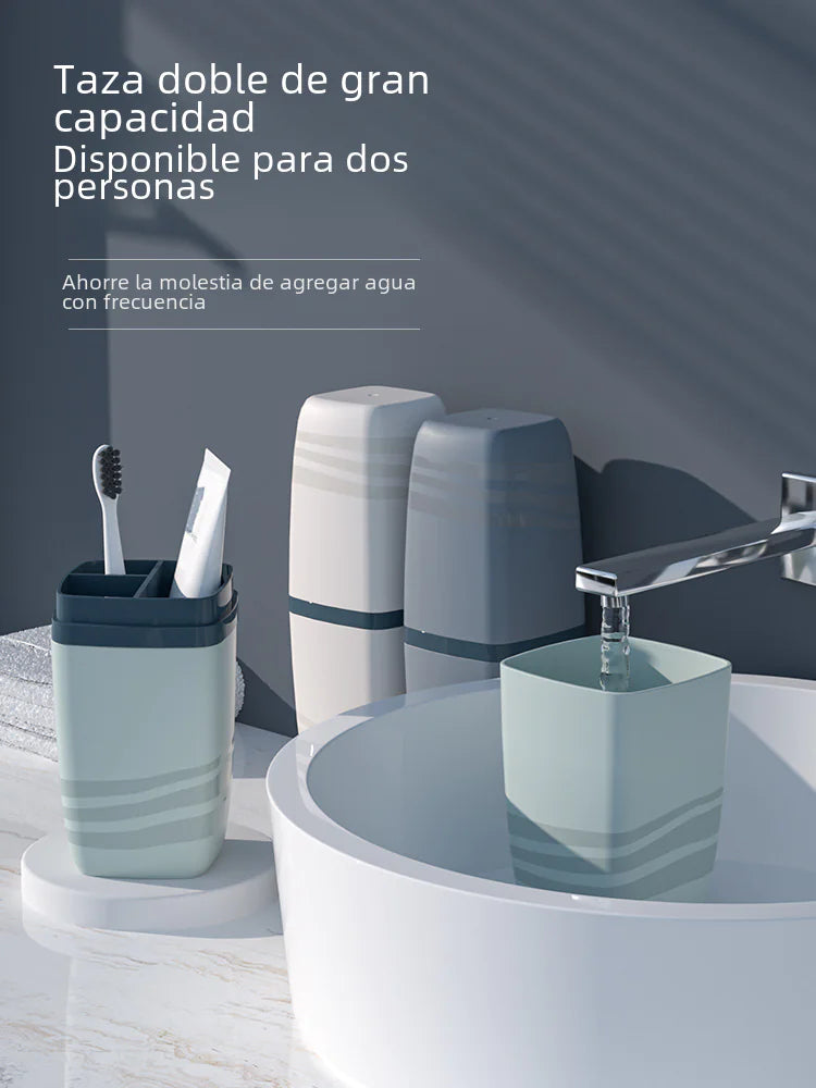 Portable toothbrush travel case with double capacity holder for two toothbrushes and toothpaste