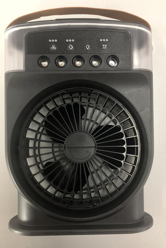 Shopi Vella portable USB air conditioner fan with control buttons and black front grill for personal cooling