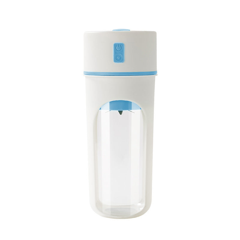 Shopi Vella wireless portable juicer cup in white and blue for easy kitchen storage and fresh juice on the go