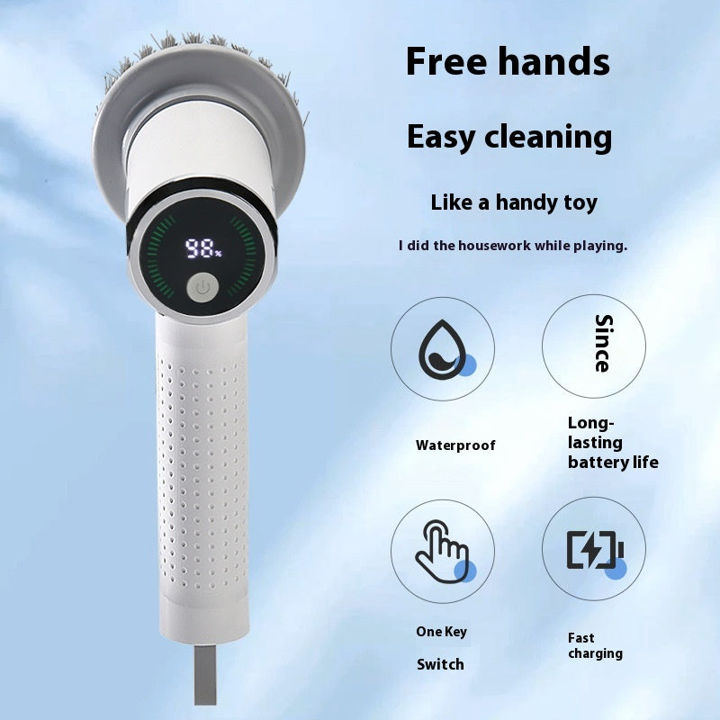 Shopi Vella waterproof electric pot cleaning tool with digital display and ergonomic handle for easy kitchen storage cleaning