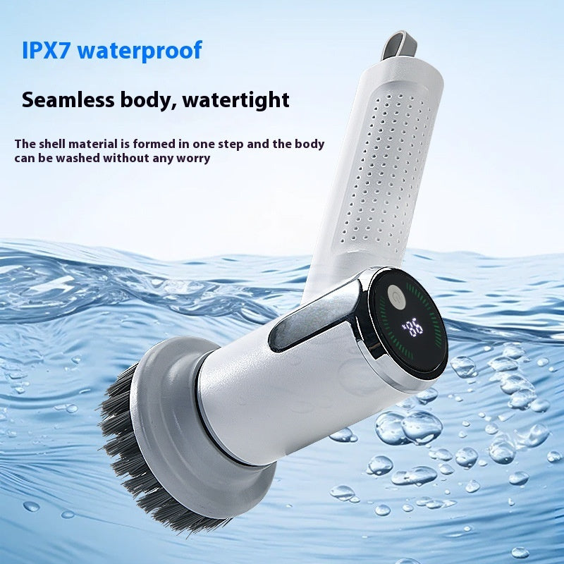 Shopi Vella waterproof electric pot cleaning tool with seamless waterproof body and bristle brush