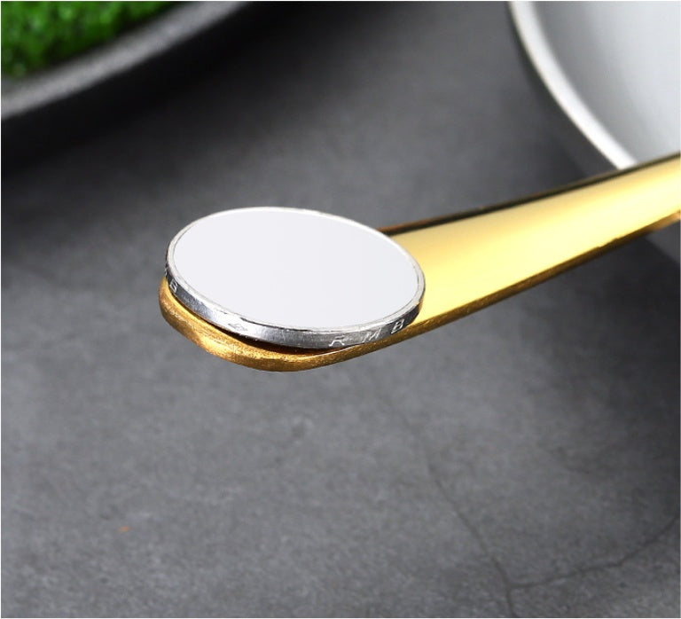 Shopi Vella gold knife with magnetic tip for premium dinnerware for entertaining sets