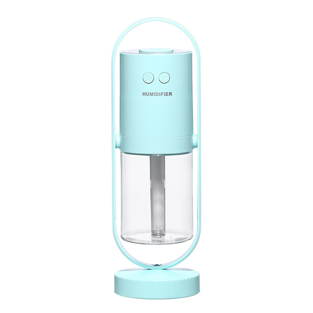 Shopi Vella projection night light humidifier for bedroom in pastel blue with clear water tank