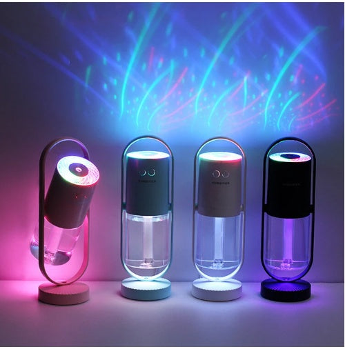 Shopi Vella projection night light humidifier for bedroom in multiple colors with glowing light effects