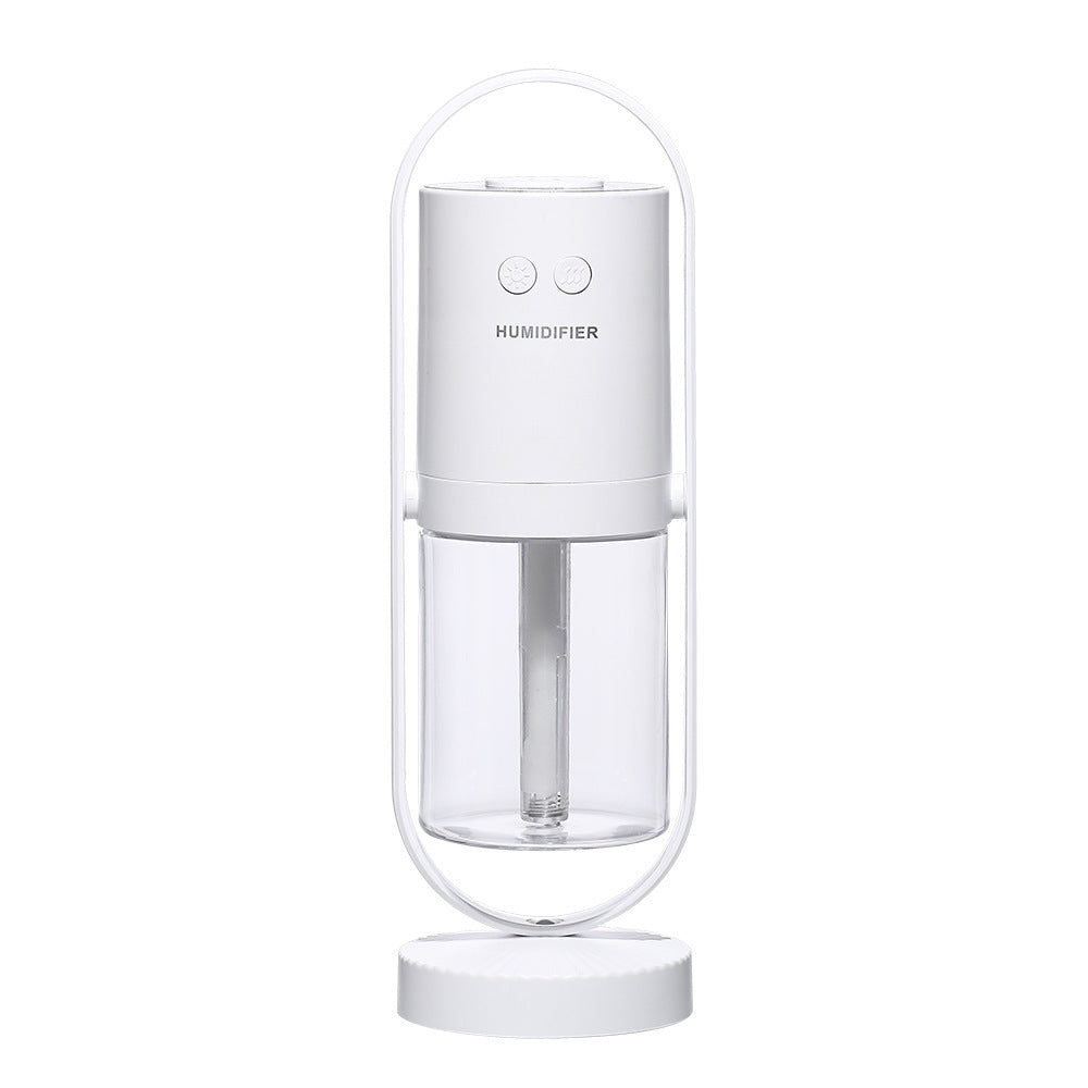 Shopi Vella white projection night light humidifier for bedroom with modern design and transparent water tank