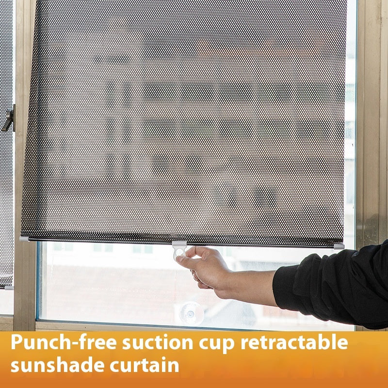 Shopi Vella punch-free balcony shutter curtain with suction cup retractable sunshade for balcony window
