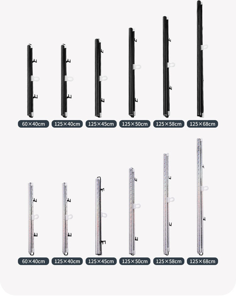 Shopi Vella punch-free balcony shutter available in various sizes and black and white colors
