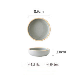Shopi Vella pure color ceramic plate with 8.9cm diameter and 2.8cm height for dinnerware