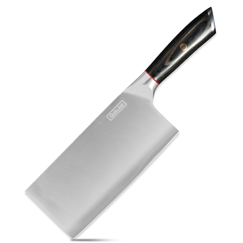 Shopi Vella professional butcher knife for home kitchen with a sharp stainless steel blade and ergonomic black handle
