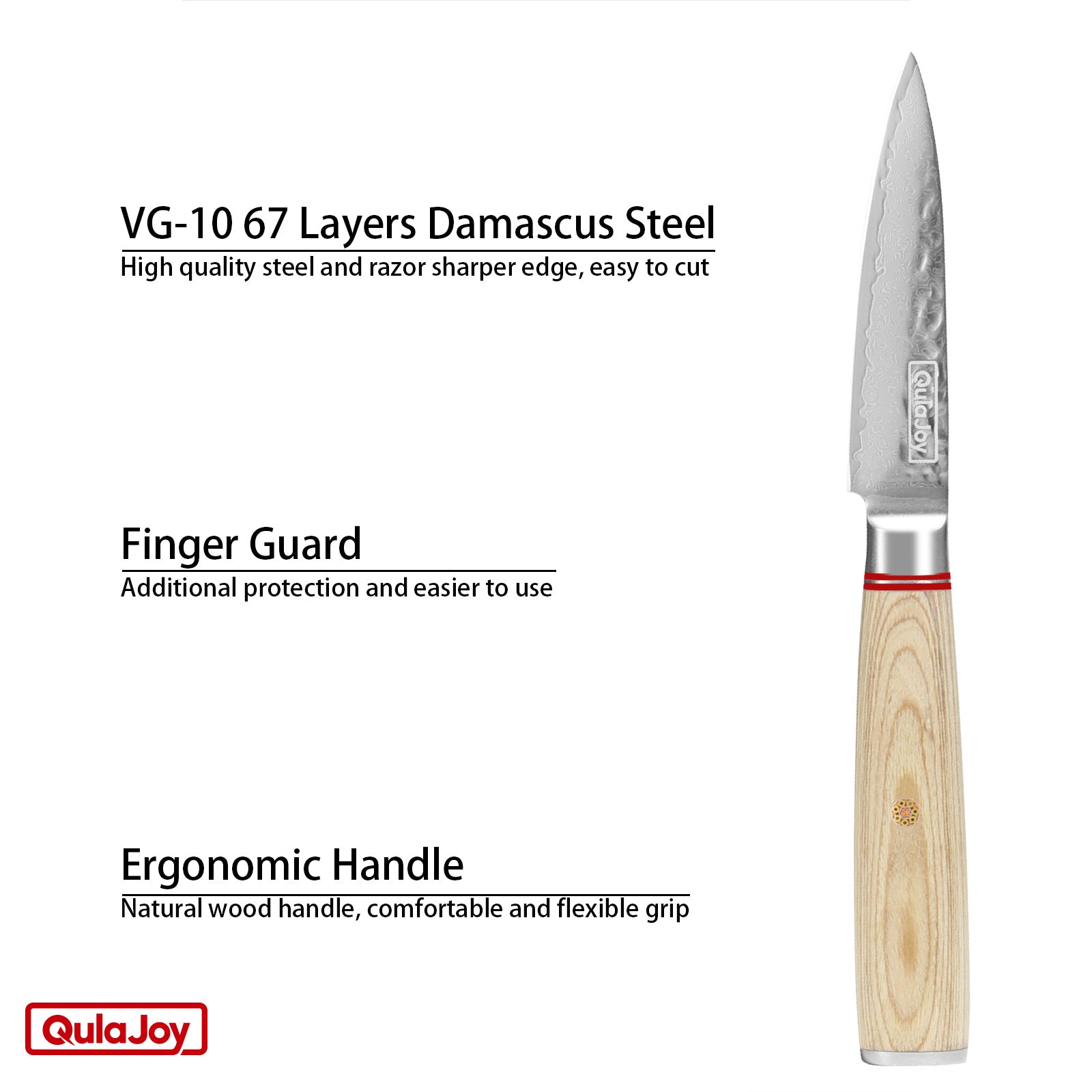 Shopi Vella Nakiri knife Japanese vegetable with 67 layers Damascus steel and ergonomic wood handle