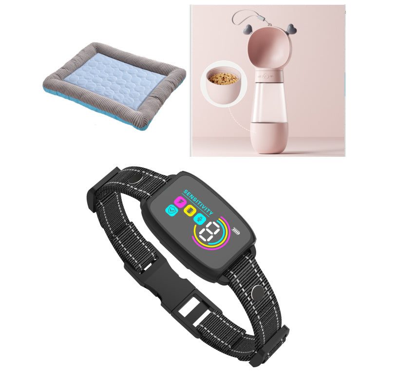 Shopi Vella rechargeable bark stopper for dogs with adjustable sensitivity collar and pet accessories