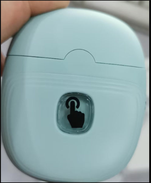 Shopi Vella rechargeable nail clippers for adults in light blue compact design with touch button