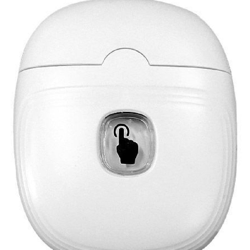 White rechargeable nail clippers for adults with compact design and easy touch button