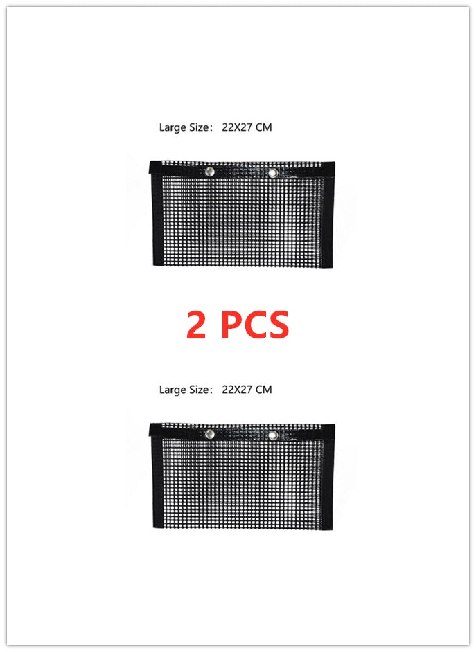 Shopi Vella reusable BBQ grill mesh bag set of 2 large size 22 by 27 cm black kitchen storage