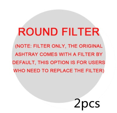 Round filter replacement for smoke removal air purifier ashtray by Shopi Vella pack of 2